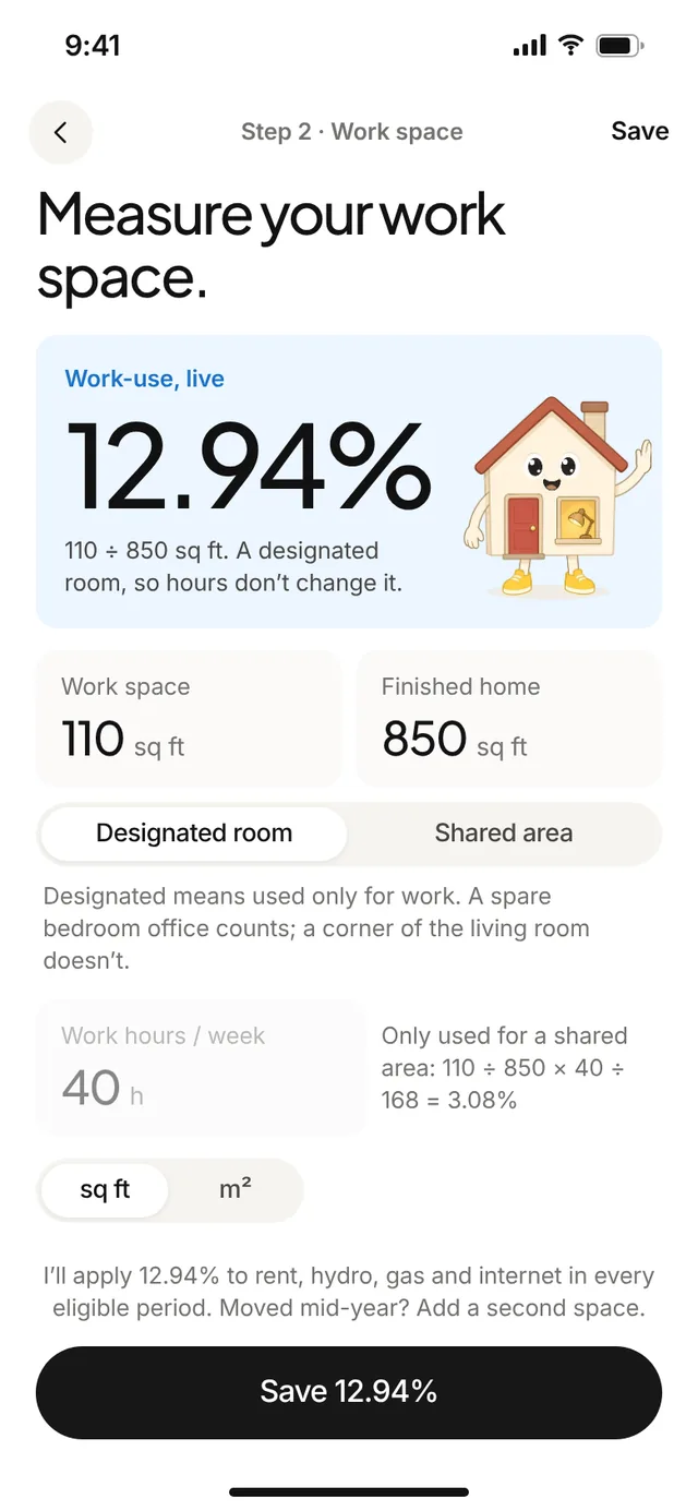 Claimwise app screen: workspace