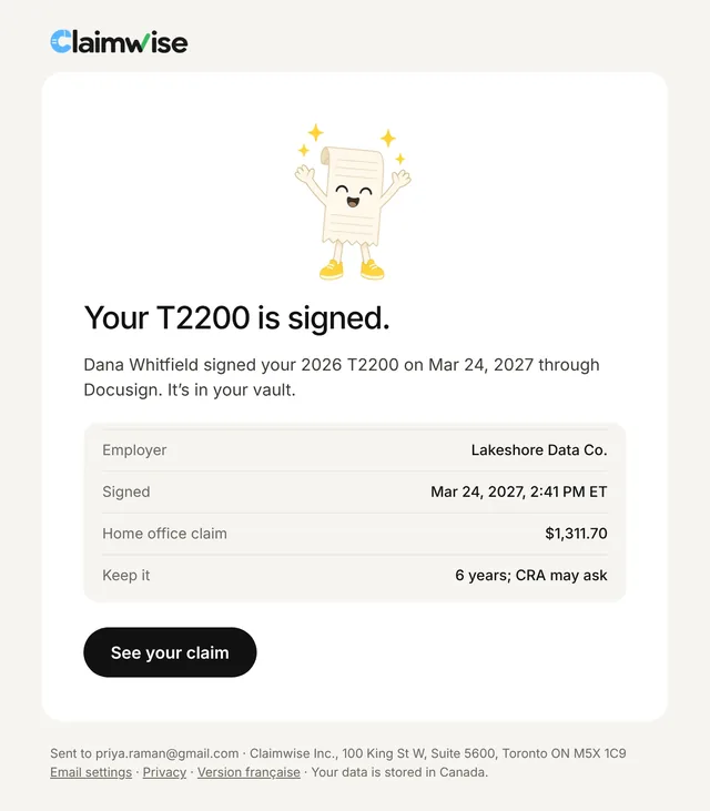 T2200 signed email